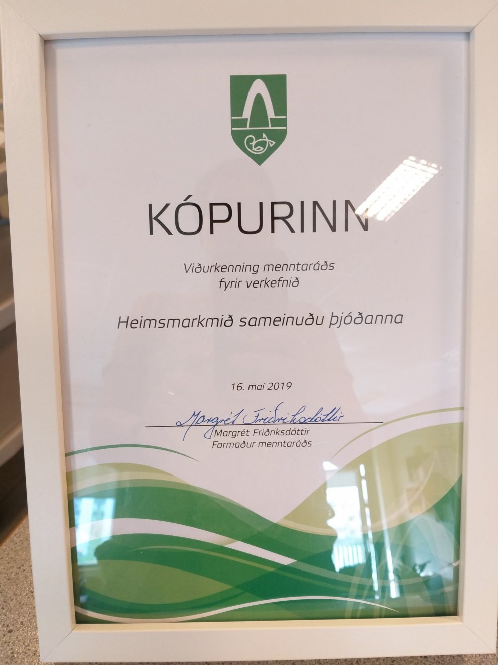 Hörðuvallaskóli fékk Kópinn 2019