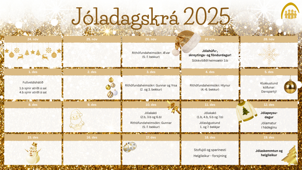 Jóladagskrá 2025