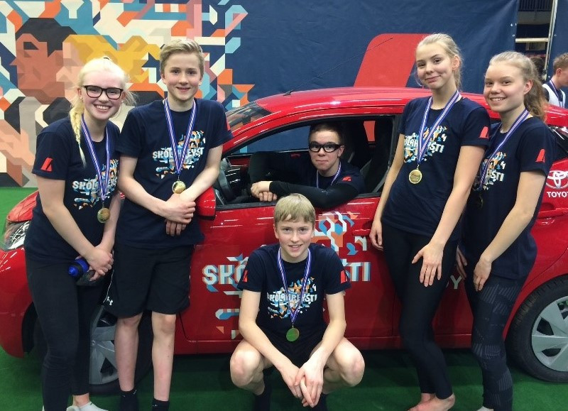 Keppendur Hörðuvallaskóla í Skólahreysti 2018