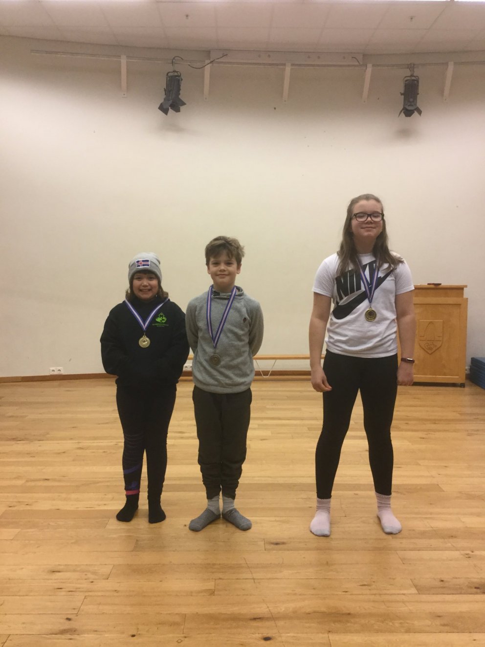 Frá vinstri; Kristín Þóra, Vilhjálmur Árni, Hrafnhildur Freyja.