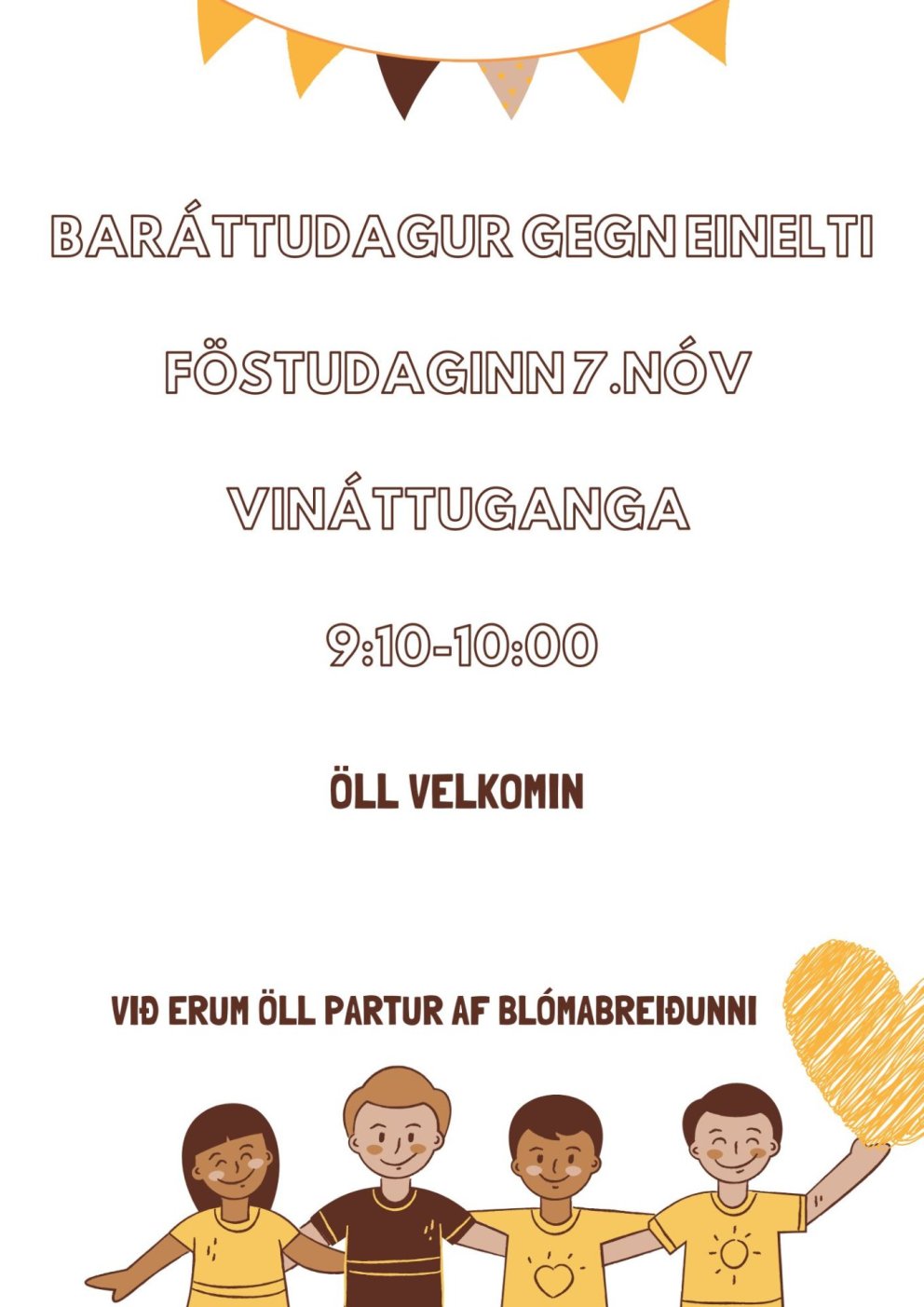 Vináttuganga föstudaginn 7. nóvember