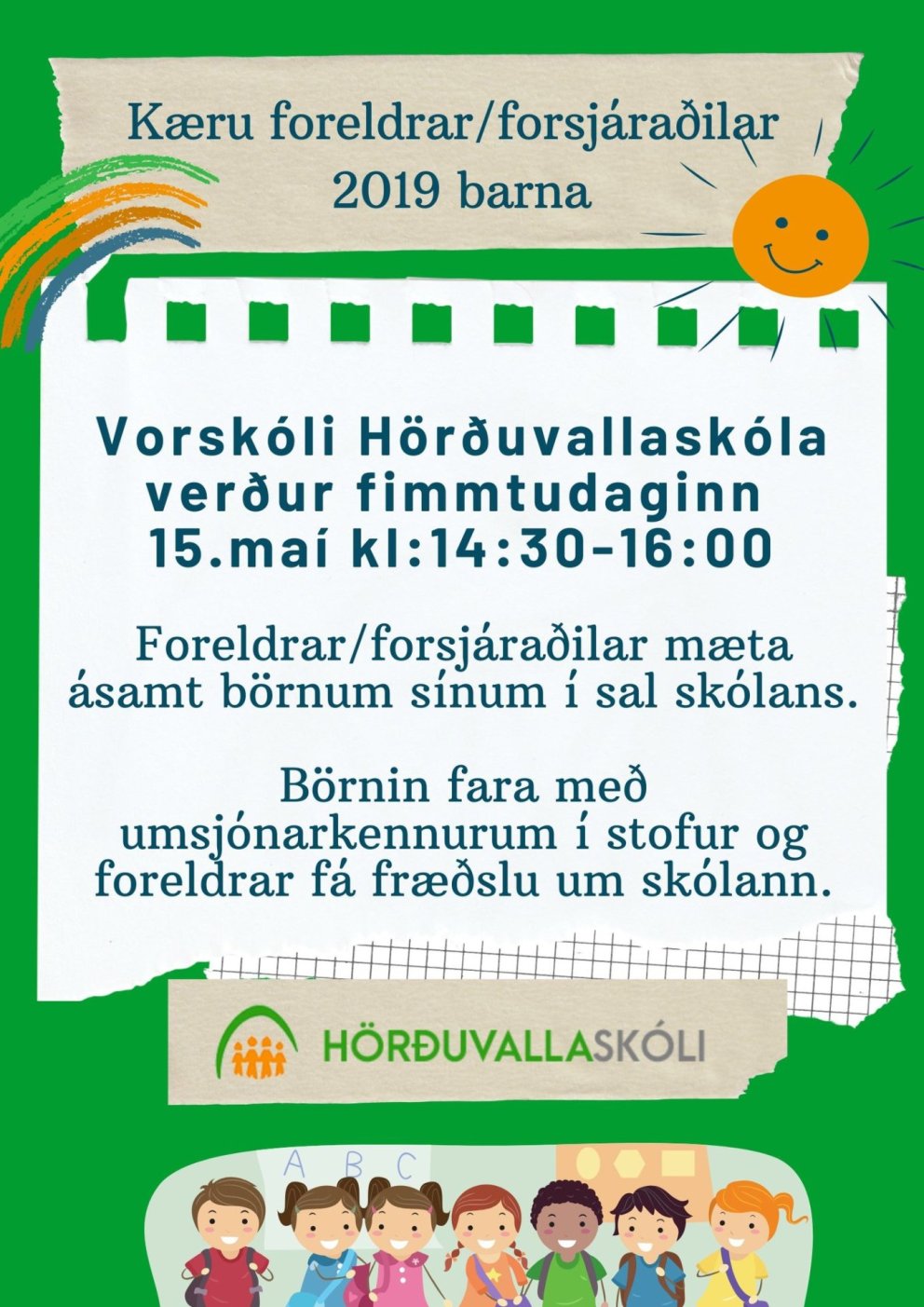 Vorskóli Hörðuvallaskóla (fyrir börn fædd 2019)