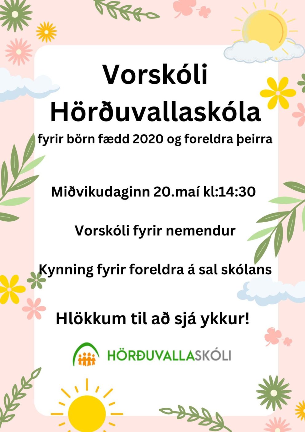 Vorskóli Hörðuvallaskóla (fyrir börn fædd 2020)