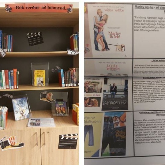 Bók verður bíómynd á bókasafninu