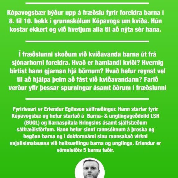 Foreldrafræðsla - elsta stig