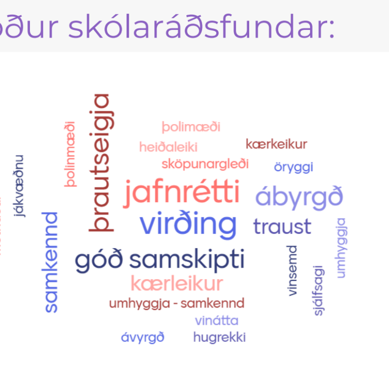 Unnið með gildi og jákvæðan skólabrag