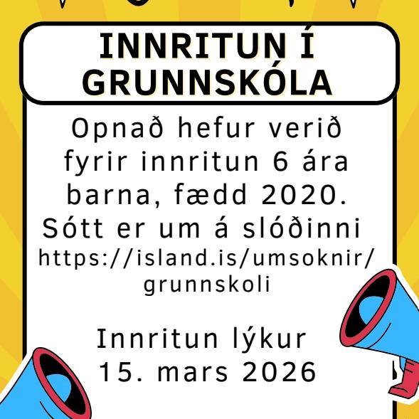 Innritun í grunnskóla Kópavogs fyrir skólaárið 2026-2027