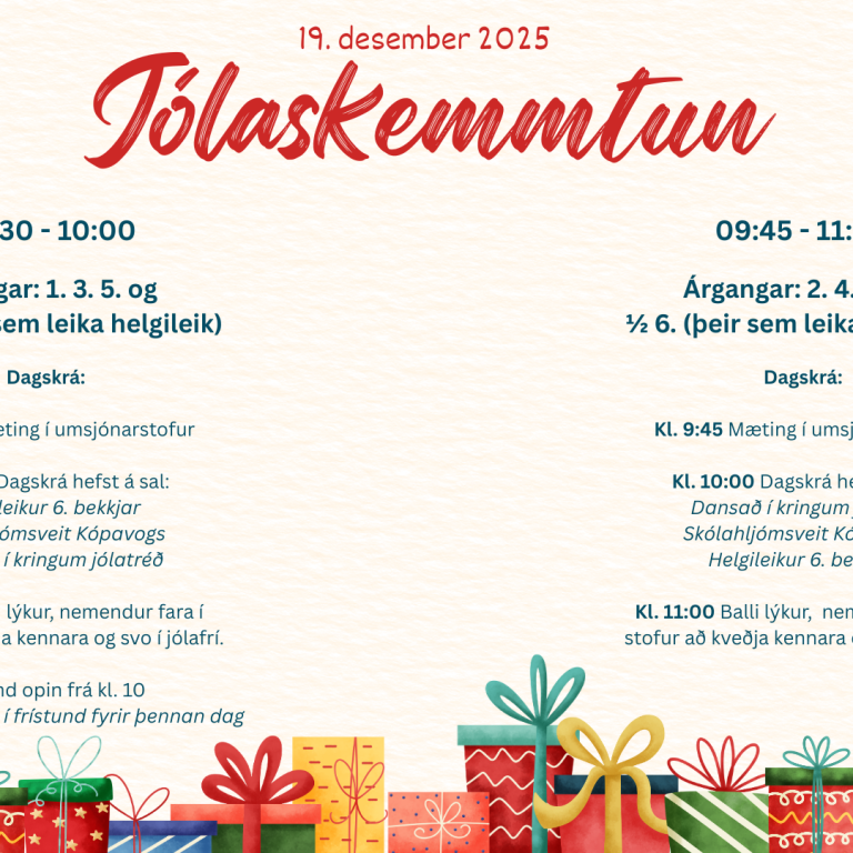 Jólaskemmtun Hörðuvallaskóla 2025