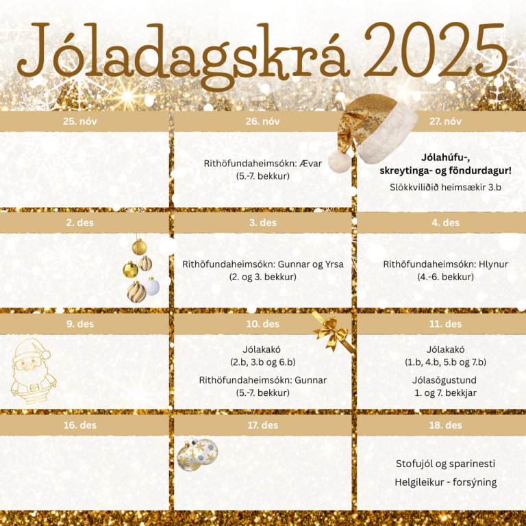 Jóladagskrá 2025
