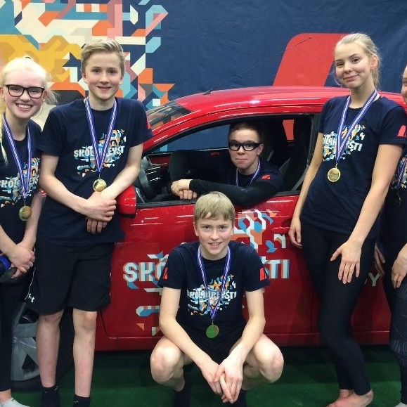 Keppendur Hörðuvallaskóla í Skólahreysti 2018