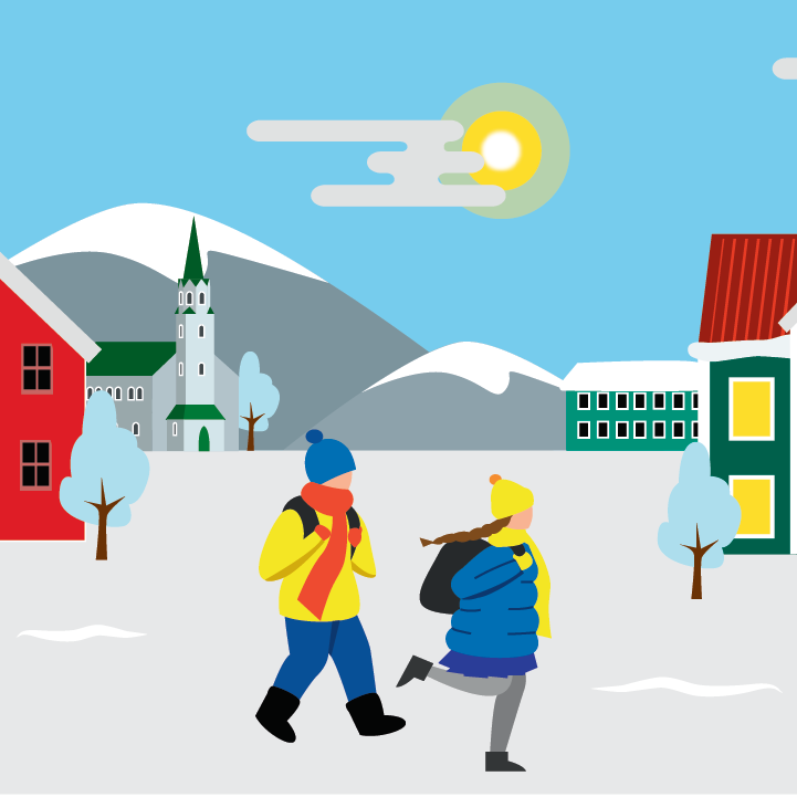 Tilmæli um viðbrögð foreldra / forráðamanna barna við veðurviðvörunum