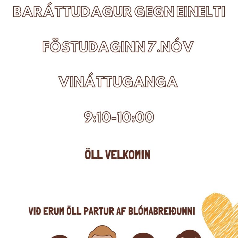 Vináttuganga föstudaginn 7. nóvember