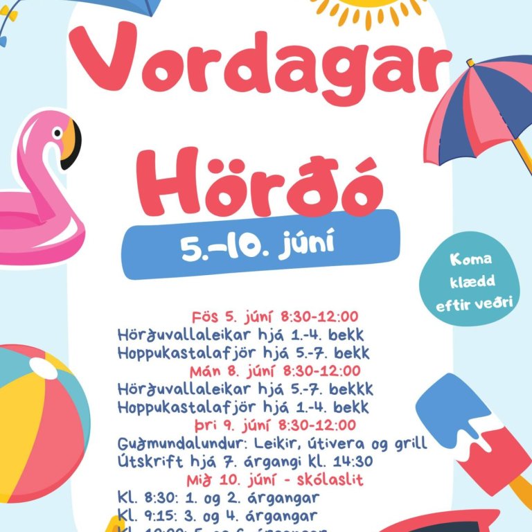 Vordagar Hörðuvallaskóla
