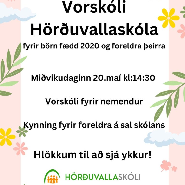 Vorskóli Hörðuvallaskóla (fyrir börn fædd 2020)