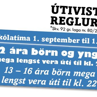 Útivistarreglur frá 1. september